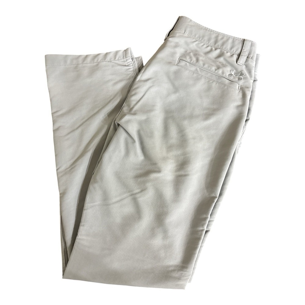 UNDER ARMOUR Showdown Stretch Performance Flat Front Golf Pant 36 X 34 Halo Gray
